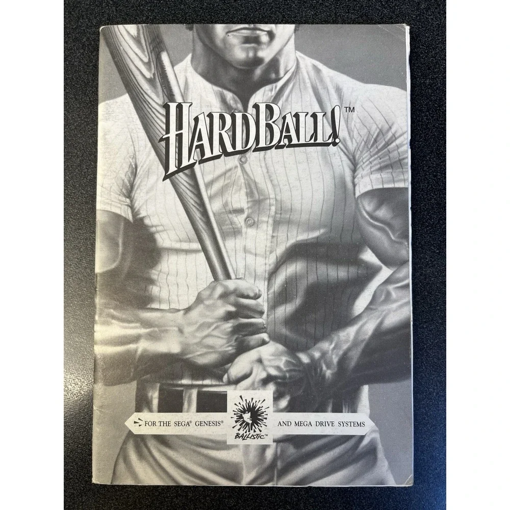 Hardball Sega Genesis and Mega Drive Systems Instruction Manual Booklet Only